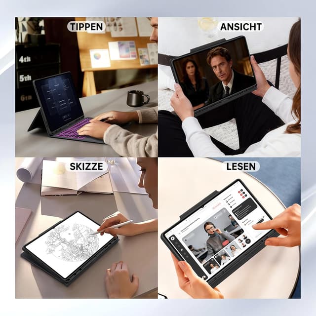 Detalle 2 de Galaxy Tab Ultra 14,6 Zoll Folio Hülle mit Tastatur