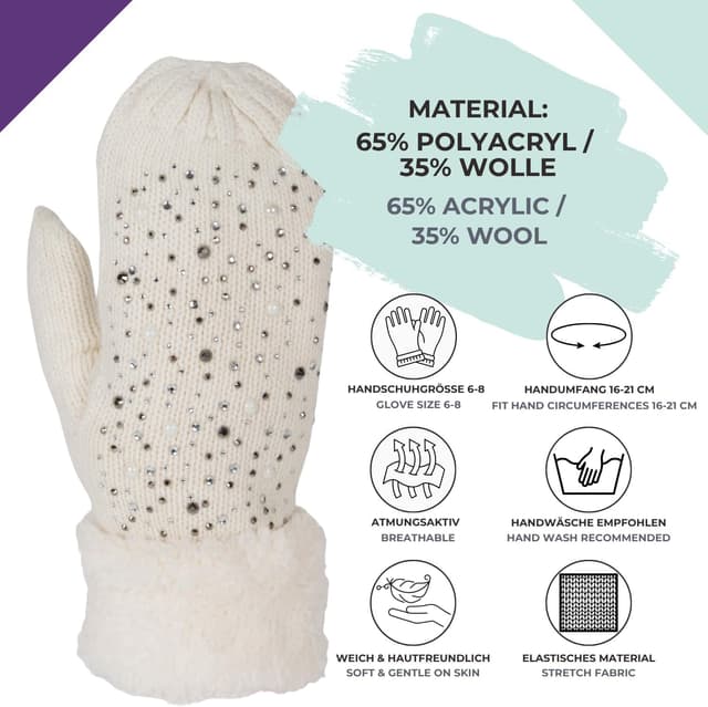 Thumbnail 3 de styleBREAKER 09010039 guanti in maglia donna 1 taglia