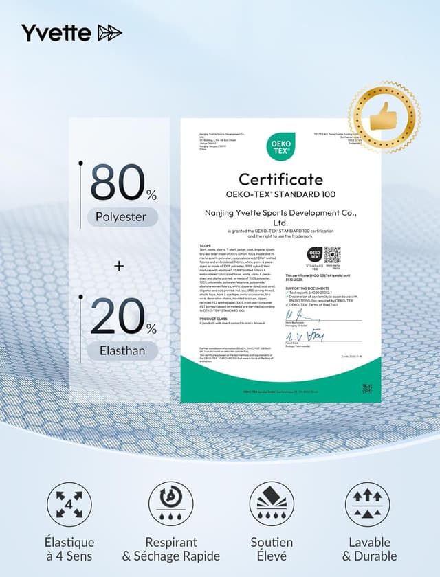 Thumbnail 3 de Yvette Soutien Gorge de Sport Femme Maintien Élevé