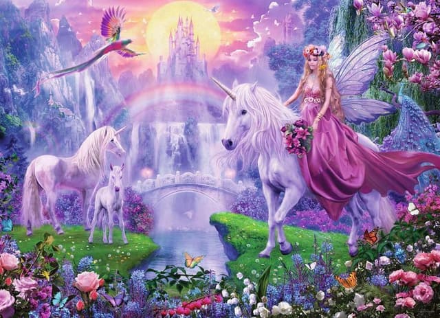 Detalle de Ravensburger Unicorni Magici 4 Pack puzzle bambini (5 anni) da 100 pezzi
