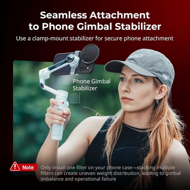 Detalle de SMALLRIG Coque FilMov pour iPhone 17 Pro Max (5793) avec plaque arrière pour objectif et adaptateur filtre 67 mm – noir