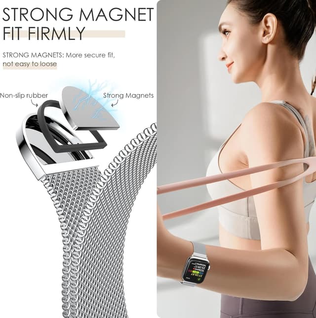 Detalle 2 de Milanese Loop Magnetic band 5.7-9in