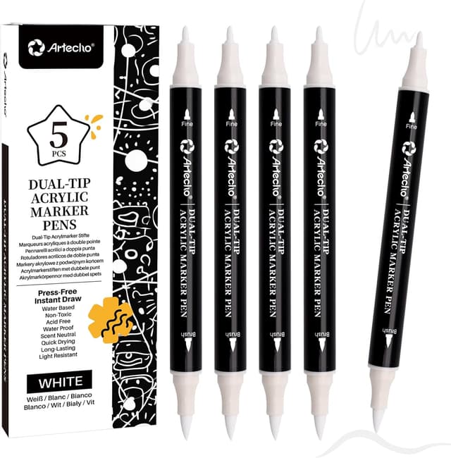 Thumbnail 6 de Artecho Acrylic Paint Pens 24 dual‑tip markers 🎨