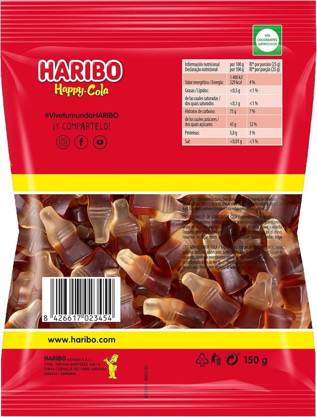 Thumbnail 1 de Haribo Happy Cola 🎉 Gomas de 150 g