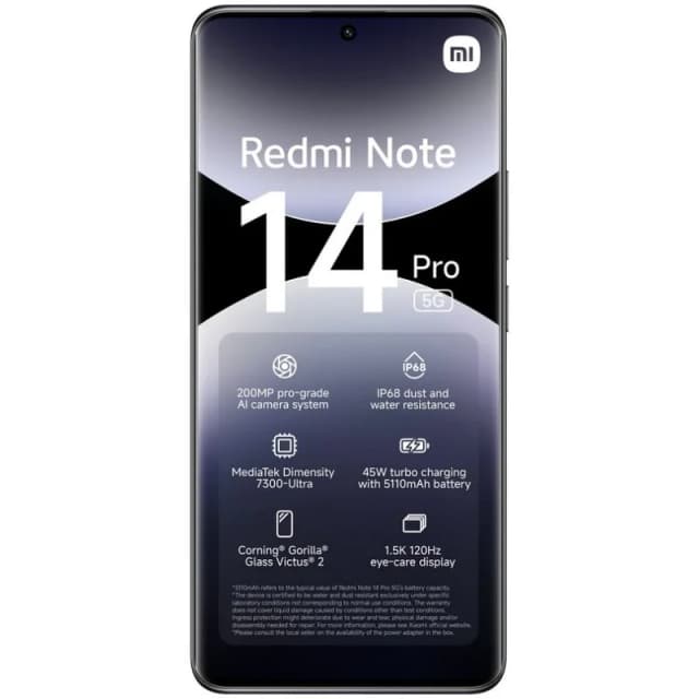 Thumbnail 3 de Xiaomi Redmi Note 14 Pro 5G smartphone 200 MP, 8/256GB Negro Medianoche