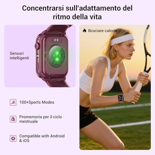 Detalle 2 de Baolubao Reloj Inteligente Mujer 1.91" con linterna LED, llamadas Bluetooth y 2 correas (IP68)