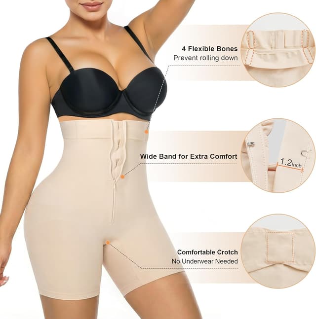 Detalle 2 de SHAPERX High-Waisted Tummy Control 1.2in 🩲