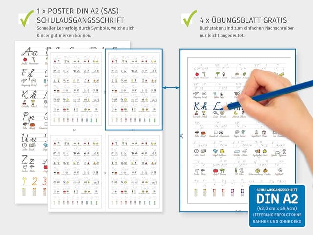 Thumbnail 2 de Schulausgangsschrift Poster DIN A2 Lernen