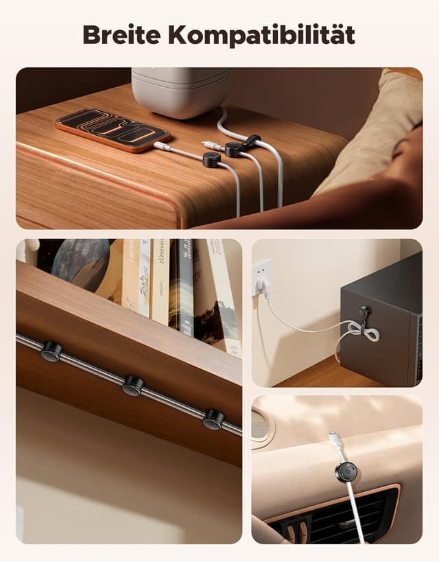 Thumbnail 6 de EOIWUY 8 Stück Kabelhalter 2-in-1 🔌