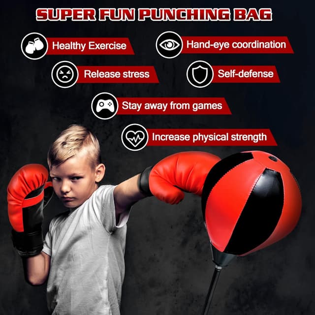 Detalle 2 de Punching Bag for Ages 3+ 🥊
