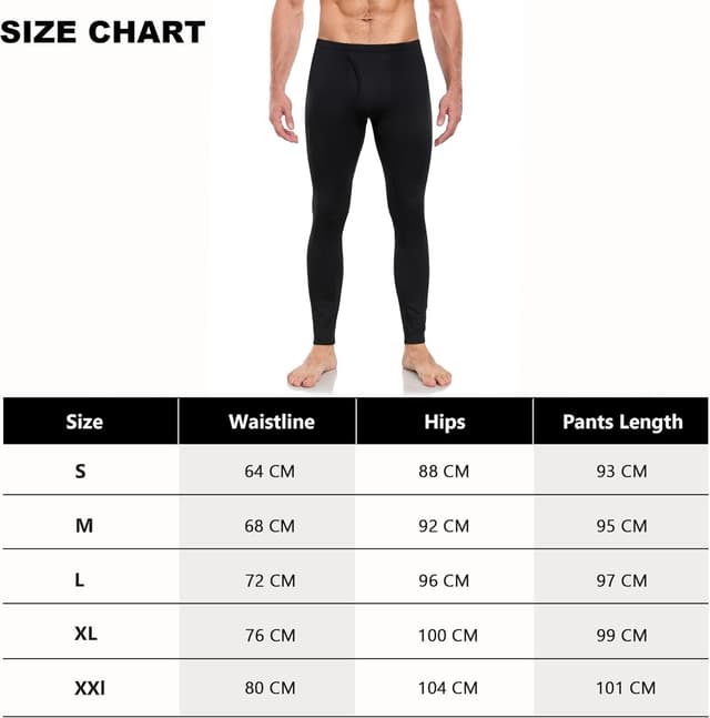 Thumbnail 5 de Thermounterhose Herren Thermohose Schwarz