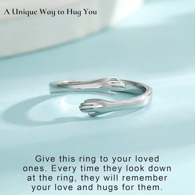 Thumbnail 1 de Yesteel S925 Hug Ring Adjustable Size 7 📷