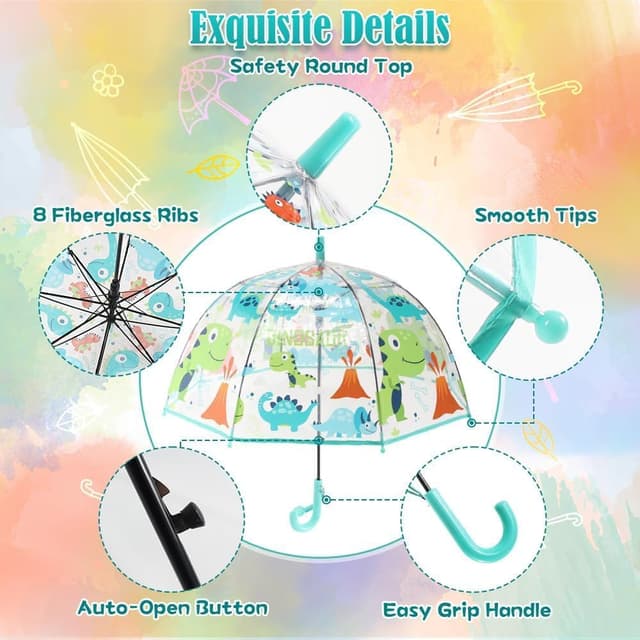 Thumbnail 5 de Kinder-Regenschirm Rhomba Klar 39 Zoll