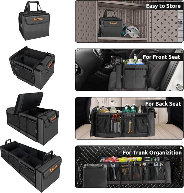 Thumbnail 2 de EAROND Large Trunk Organizer with Cooler 4-in-1