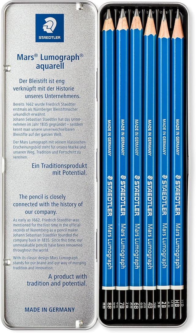 Detalle 2 de STAEDTLER 100 G6 Lápices, Pack de 6, Color Negro/Azul ✏