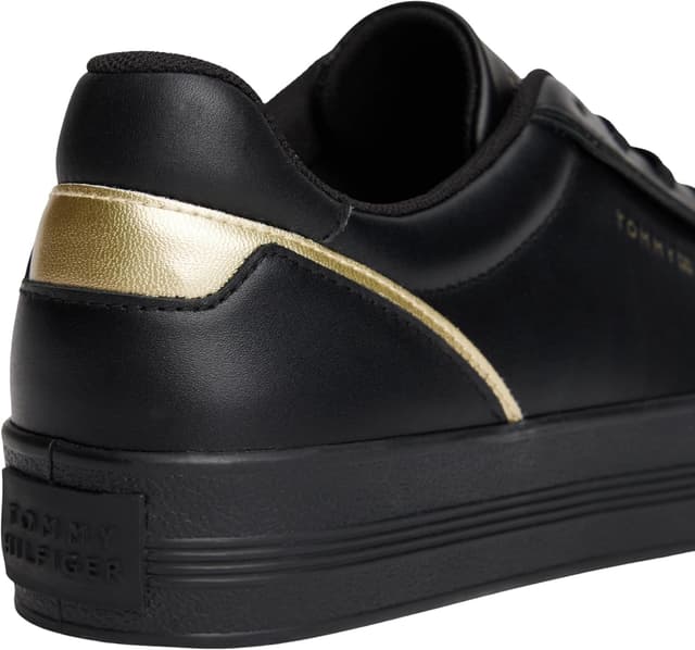 Detalle de Tommy Hilfiger Baskets vulcanisées en cuir pour femme Foxing