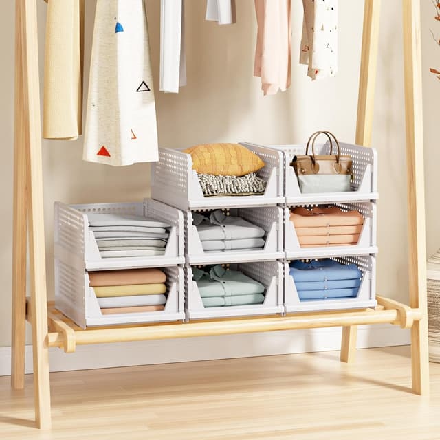 Thumbnail 4 de 5 Pack Stackable Closet Baskets
