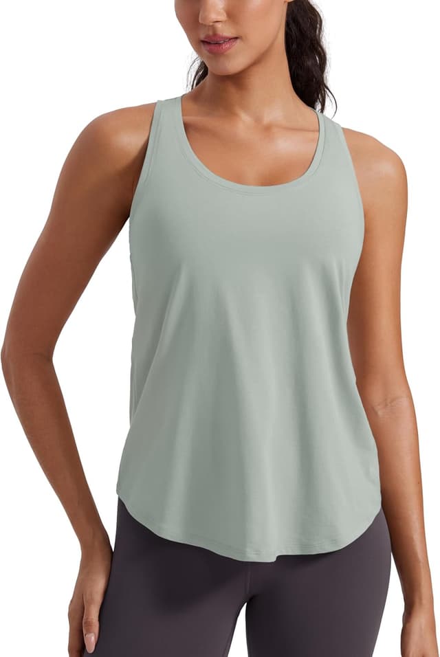 Detalle de Canotte CRZ YOGA da donna in cotone Pima con schiena a Y (racerback) per allenamenti leggeri