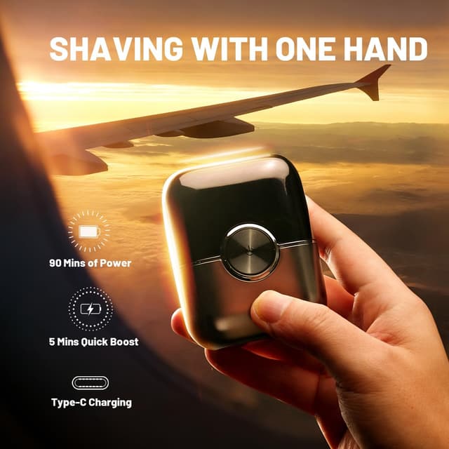 Thumbnail 6 de VitezTab Foil Shaver Electric Razor: Mini electric shaver with 4 floating blades, 2-speed control, IPX7 and USB-C