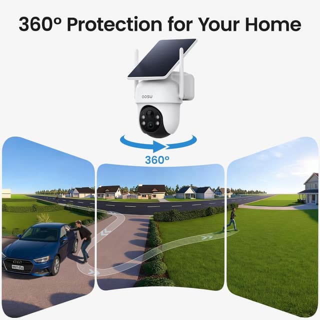 Thumbnail 3 de aosu 4-Cam Kit 2K Solar Wireless Security
