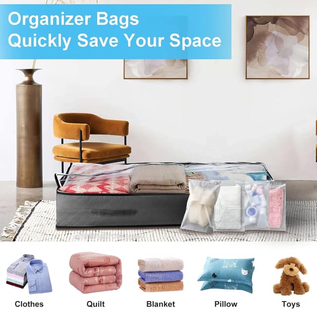 Detalle 2 de Cleaneaty Underbed Storage 90L Bag Set