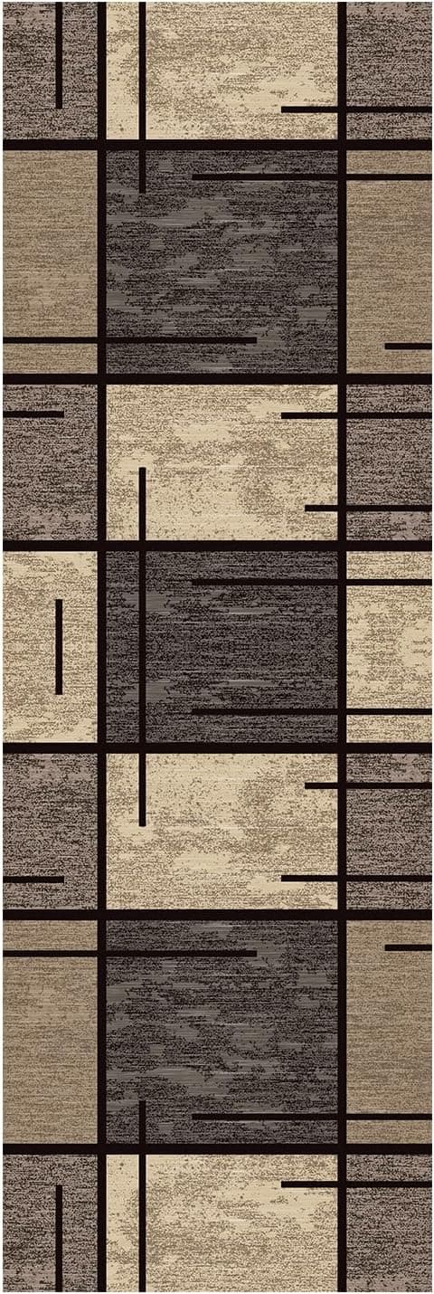 Detalle 2 de WTHYGB Teppichläufer für Flur & Küche, 60 x 180 cm, beige – rutschfest und waschbar