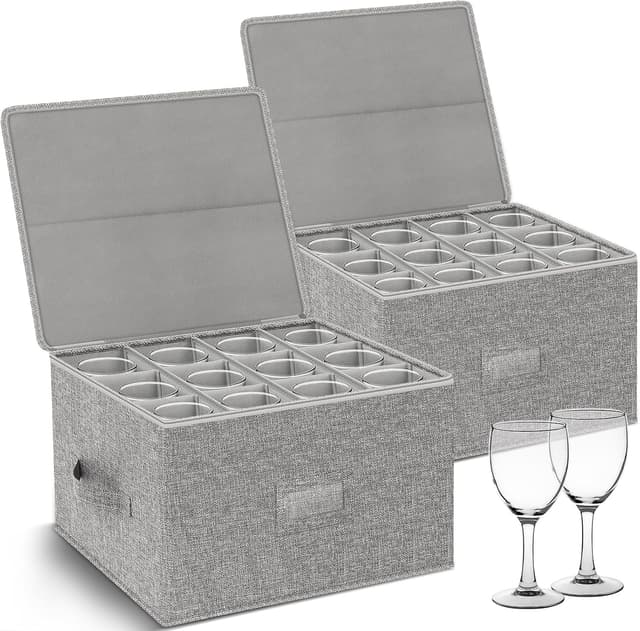 Imagen de Kukikan 2-Pack Wine Glass Storage 🍷 en OfertitasTOP