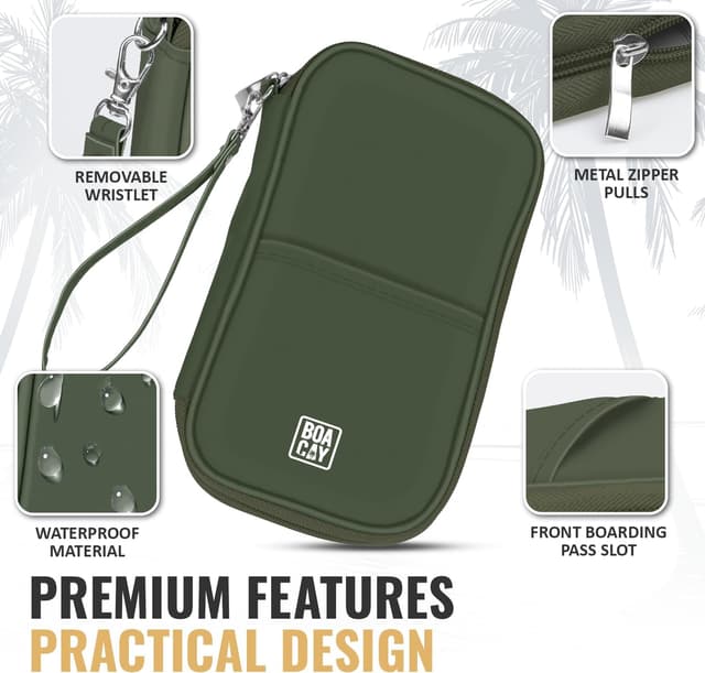 Thumbnail 3 de BOACAY Family Passport Holder RFID Travel Wallet