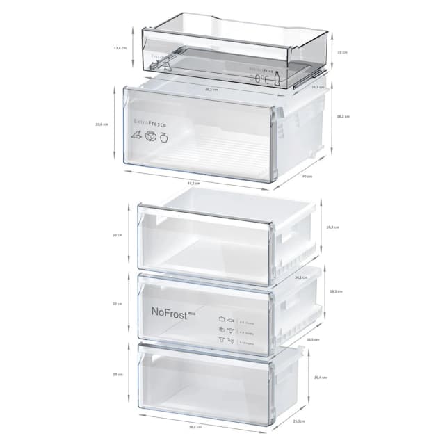 Detalle 2 de Balay Serie Cristal Total NoFrost 3KFD855NI – Frigorífico combi reacondicionado Grado B