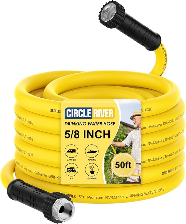 Detalle de CircleRiver 50FT RV Drinking Water Hose (5/8 in) with Storage Bag
