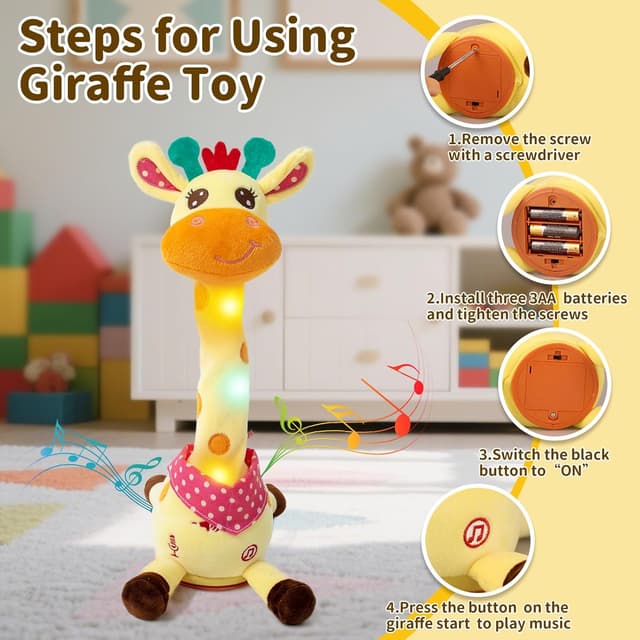 Thumbnail 6 de Emoin Dancing Talking Giraffe Baby Toy with Adjustable Volume, Singing, Dancing & Mimicking