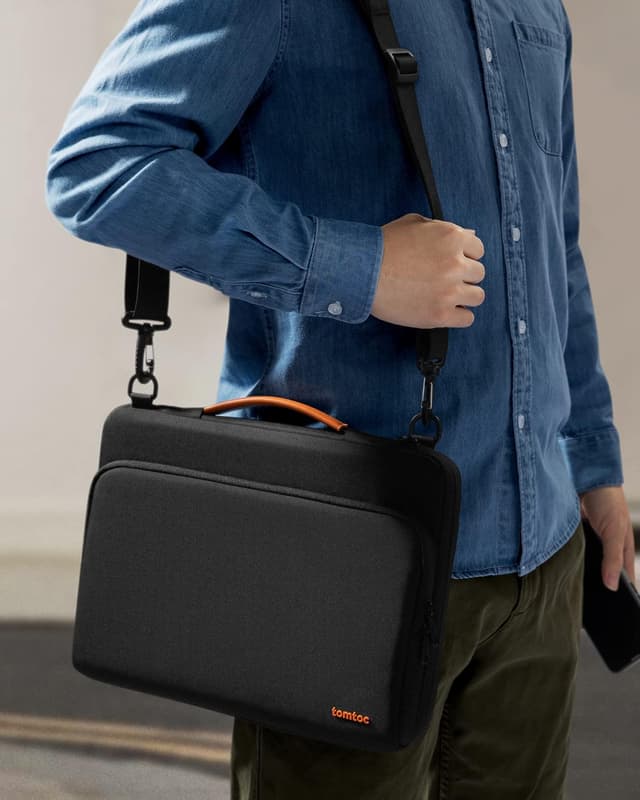 Detalle de tomtoc 360° Tasche Hülle für 15-Zoll MacBook Air/Pro & Surface Laptop – wasserabweisend, CornerArmor für Rundumschutz