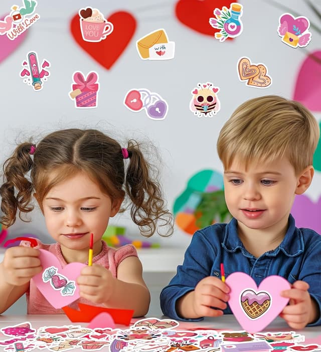 Thumbnail 4 de Valentines Stickers 100 Pack ๐จ