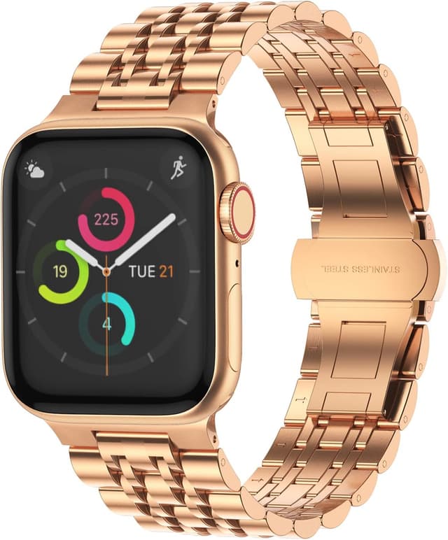 Detalle de Tasikar stainless steel Apple Watch metal strap (compatible 49mm–38mm)