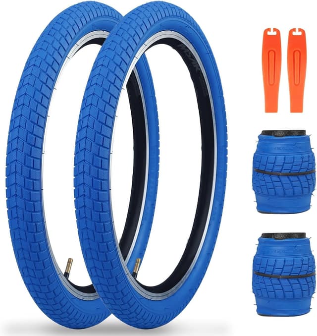 Detalle de ZUKKA 2er-Pack 20 x 2,125 Fahrradreifen (faltbar) inkl. Schlauch für 20 Zoll – AV 35 mm