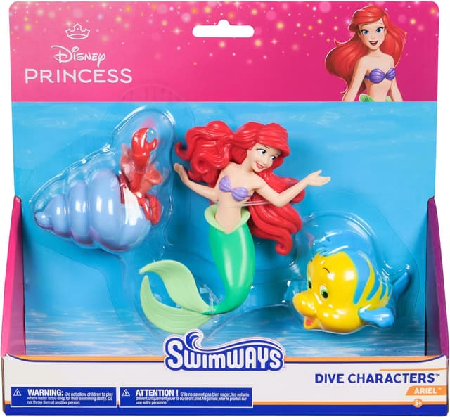 Detalle de SwimWays Disney Princess Ariel Dive Characters 3-Pack for Kids Pool Play