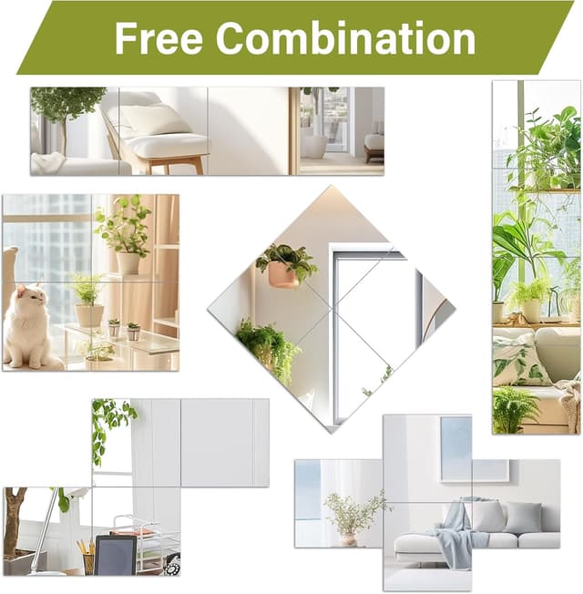 Detalle de Stick On Mirror 4pcs, 30 x 21cm