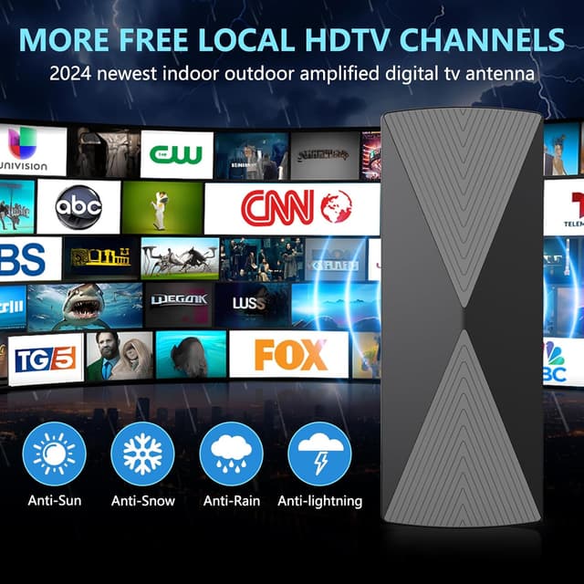 Detalle 2 de 2025 Long Range TV Antenna 33ft Cable