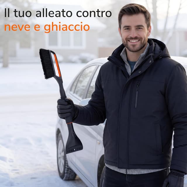 Thumbnail 6 de Upgrade4cars Raschietto Ghiaccio per Auto con Spazzola alta qualità e impugnatura ergonomica