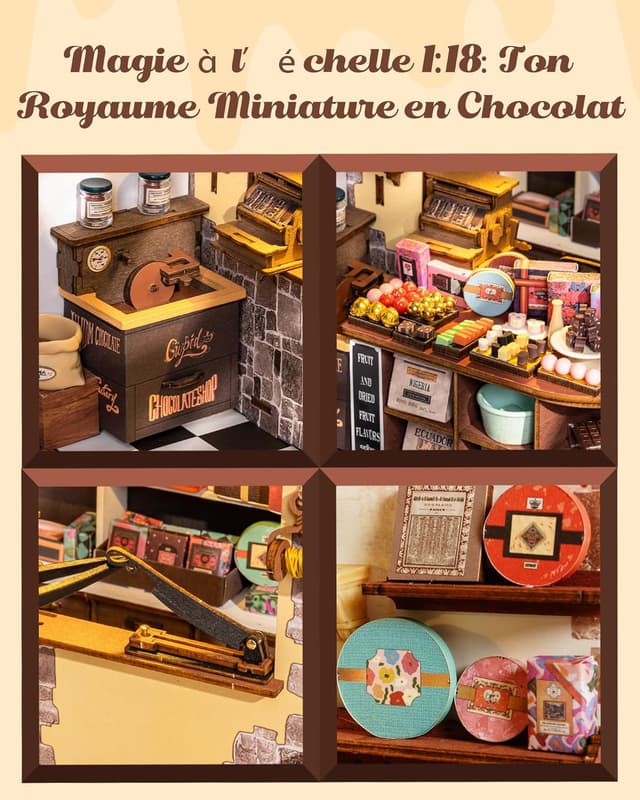 Thumbnail 3 de Rolife La chocolaterie Henry's 330 pièces maquette en bois 🧩