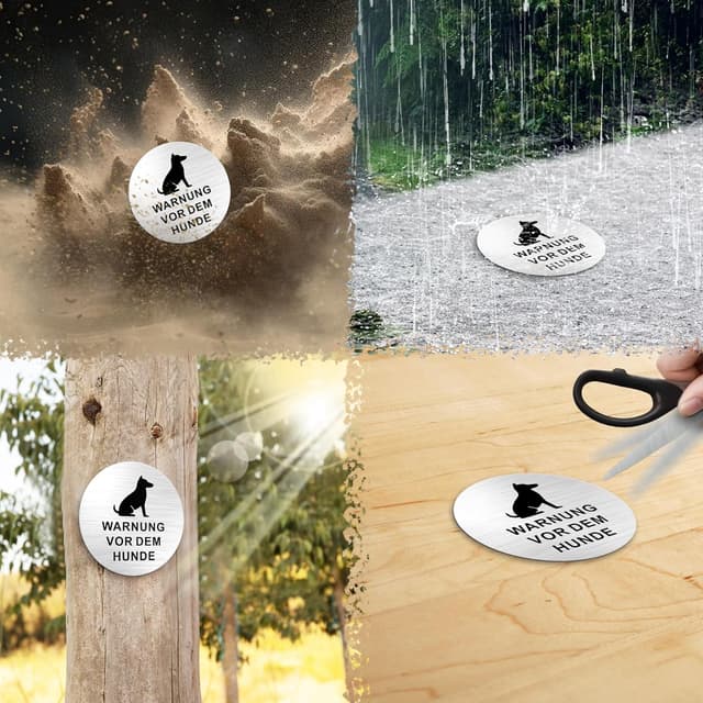 Detalle 2 de TAKULA Hundeschilder 10 cm Rund