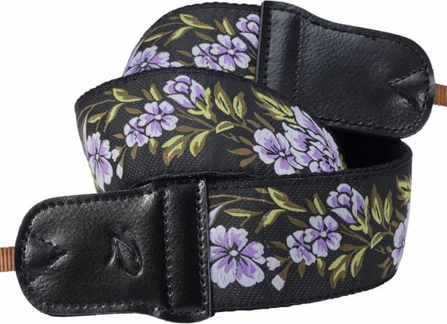 Thumbnail 6 de Cowhide camera strap 2 inch wide purple flower