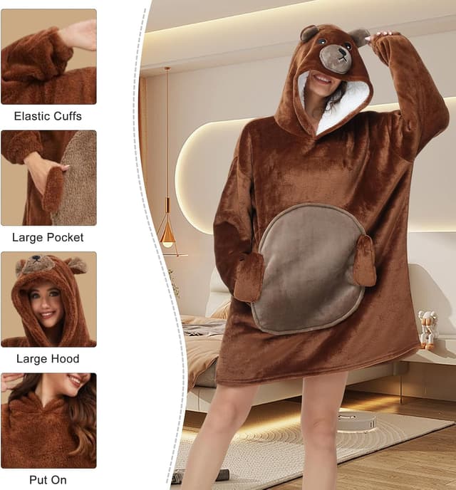 Thumbnail 3 de Sweat Plaid Oversize Sweat à Capuche S/M/L