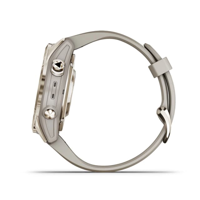 Detalle 2 de Garmin Fenix 7S Pro Zafiro Solar (reacondicionado a estrenar) con carga solar y GPS multideporte