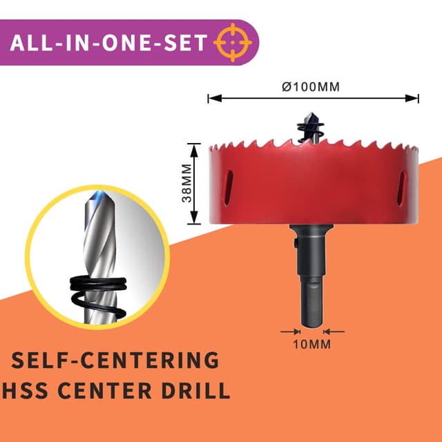 Detalle 2 de GARHWAL 100mm bi metal hole saw