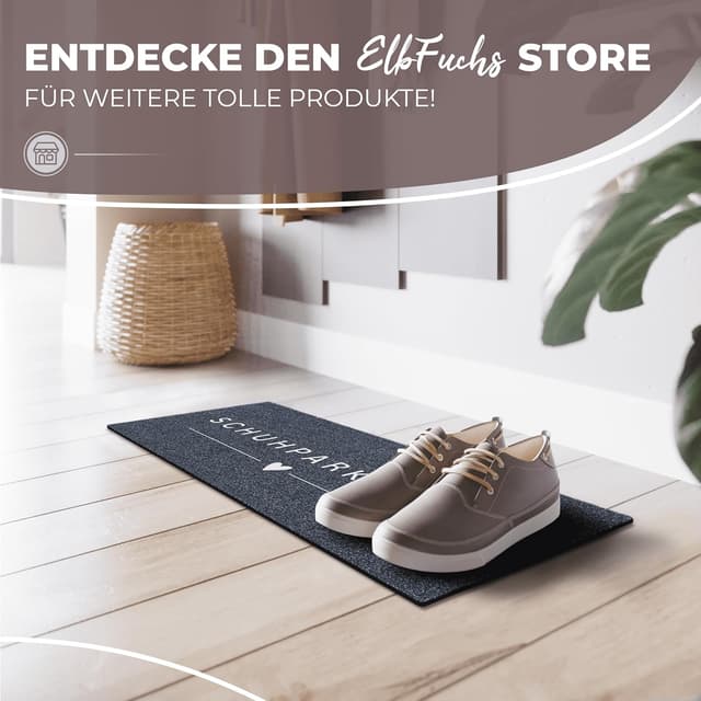 Thumbnail 6 de ElbFuchs Schuhparkplatz Fußmatte 75x30 cm grau – waschbare, rutschfeste Indoor- & Abtropfmatte