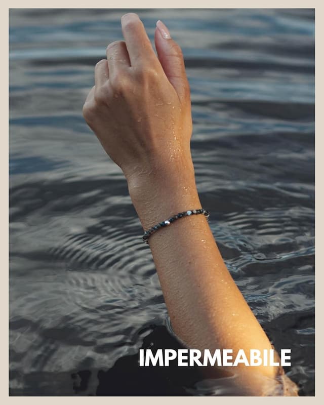 Detalle 2 de GD GOOD.designs EST. 2015 Bracciale da donna in perle e pietre naturali con argento 925