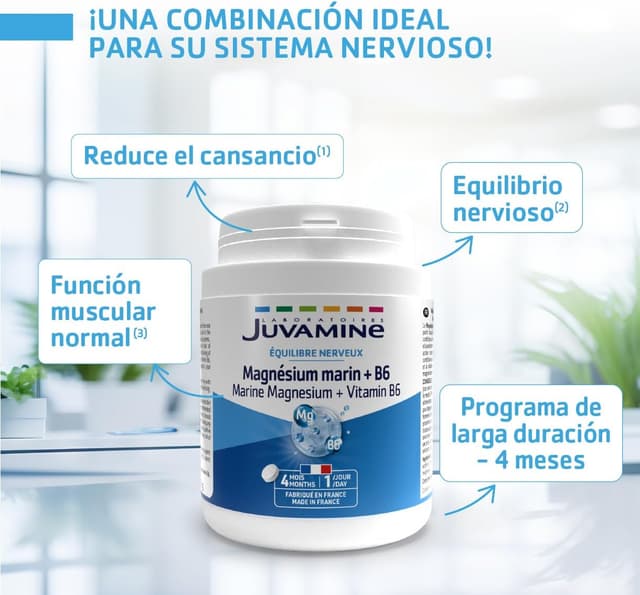 Detalle 2 de JUVAMINE Magnesio Marino B6 🌊🌟 - Energía y Equilibrio