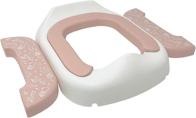 Detalle de Pote Pals Travel Potty Soft PU Cushioned Travel Potty (Pink Safari) with 5 Disposable Liners