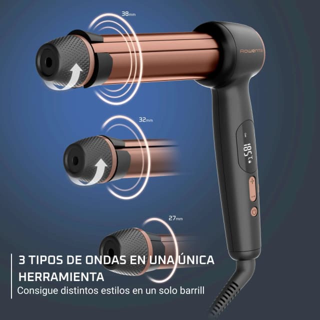 Detalle 2 de Rowenta CF4620 Twist Curl rizador 3 en 1 para ondas 💇♀